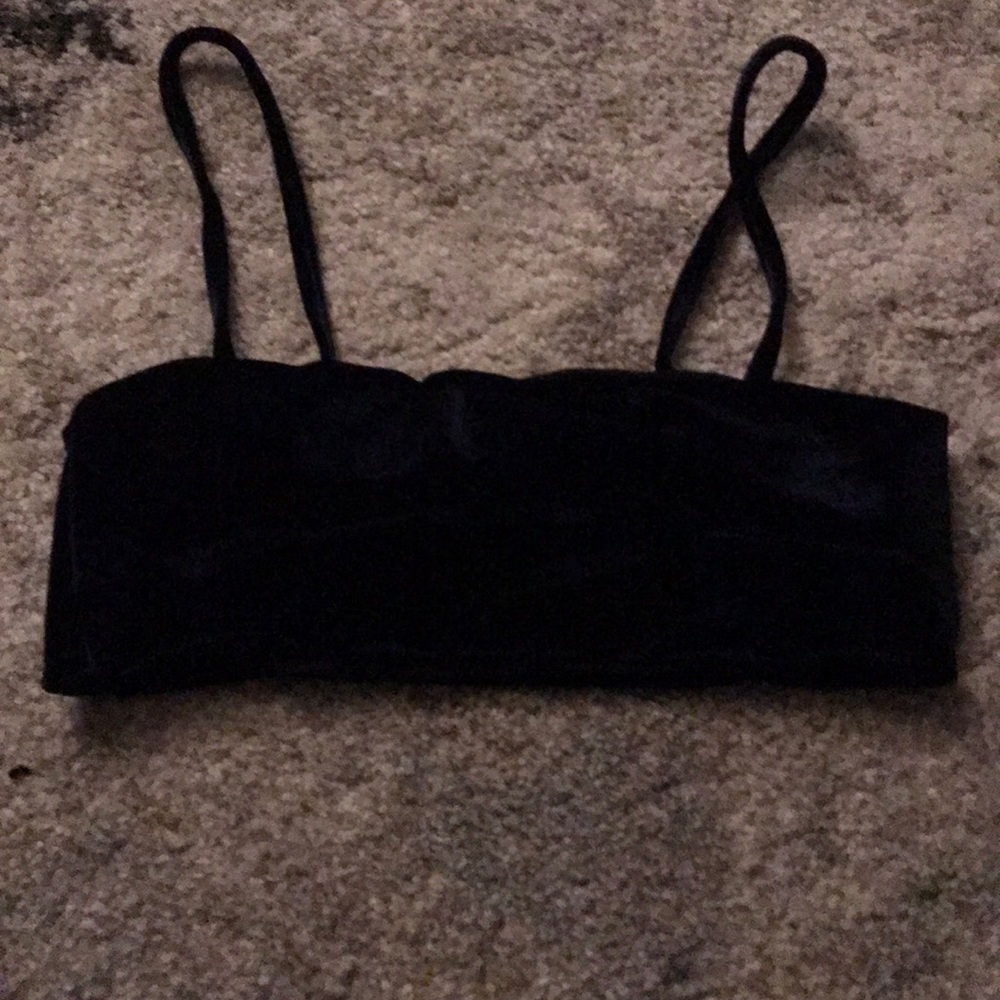 Blue velvet bralette